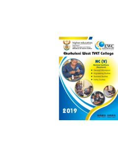 Ekurhuleni West TVET College “Empowering Students ...
