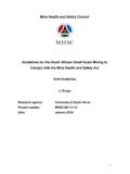 Guidelines for the South African Small-Scale Mining …