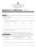 Application for a Raffle License Application No. RA