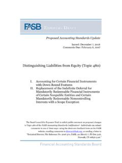 Distinguishing Liabilities from Equity (Topic 480)