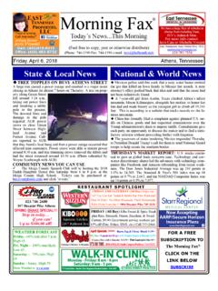 EAST TP ENNESSEE Morning Fax LLC Today’s NewsThis …