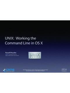 UNIX: Working the Command Line in OS X - Join us July 10