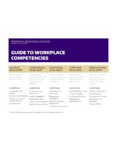 GUIDE TO WORKPLACE COMPETENCIES - washington.edu