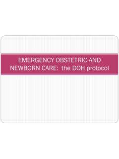 EMERGENCY OBSTETRIC AND NEWBORN CARE: the DOH …