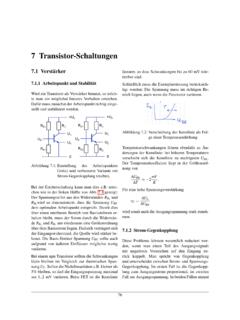 7 Transistor-Schaltungen - TU Dortmund