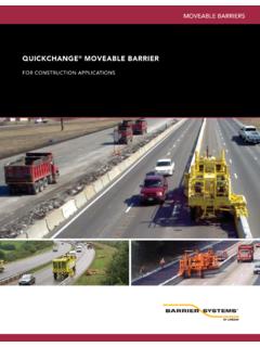 QUICKCHANGE MOVEABLE BARRIER - Barrier Systems