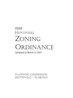 City of Huntsville - Zoning Ordinance