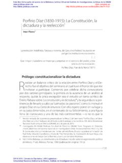 Porfirio D&#237;az (1830-1915): La Constituci&#243;n, la dictadura y ...