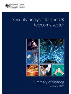 Summary of the NCSCS Security Analysis for the UK Telecoms ...