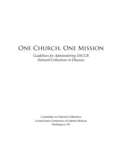 One Church, One Mission - usccb.org