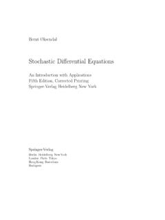 Stochastic Diﬁerential Equations - Main Concepts
