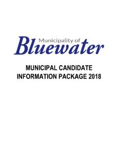 MUNICIPAL CANDIDATE INFORMATION PACKAGE 2018