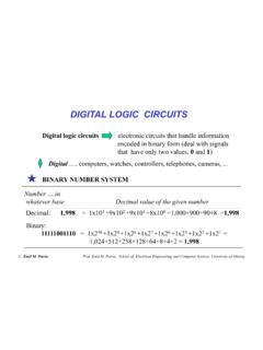 DIGITAL LOGIC CIRCUITS - Engineering