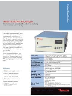 Product Specifications Model 42C NO-NO -NOX …
