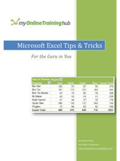 Microsoft Excel Tips &amp; Tricks
