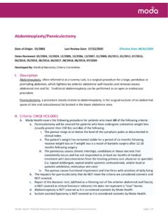 Abdominoplasty/Panniculectomy - Moda Health — …