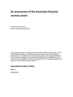 An assessment of the Australian financial services sector