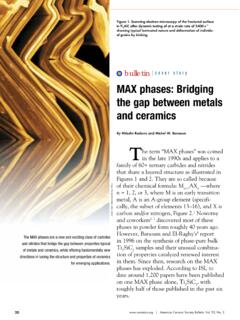 MAX phases: Bridging the gap between metals …