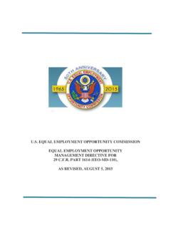 U.S. EQUAL EMPLOYMENT OPPORTUNITY COMMISSION …