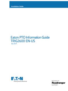 Eaton PTO Information Guide TRIG2600 EN-US