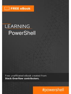 PowerShell - Learn programming languages with books and ...