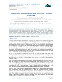 Communication Pattern in Social Work Practice: A ...