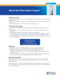 Natural Gas Water Heater Program