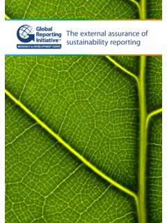 The external assurance of sustainability reporting