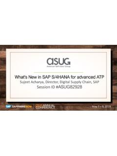 What's New in SAP S/4HANA for advanced ATP