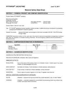 Material Safety Data Sheet - ACME INSULATIONS