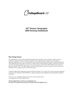 AP Human Geography 2009 Scoring Guidelines - College Board