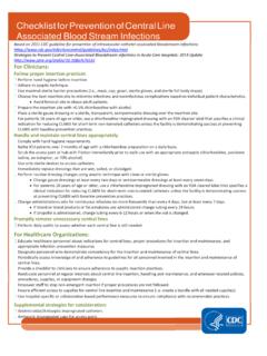 checklist for CLABSI12-11 - Centers for Disease Control ...