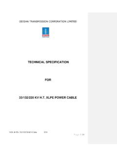 TECHNICAL SPECIFICATION FOR 33/132/220 KV H.T. XLPE …