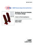 Nonlinear Structural Analysis For Seismic Design