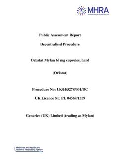 Public Assessment Report Decentralised Procedure Orlistat ...