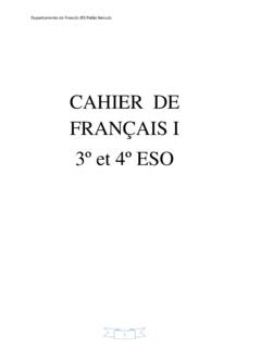 CAHIER DE FRAN&#199;AIS I 3&#186; et 4&#186; ESO - …