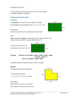Student information sheet Perimeter - Nuffield Foundation