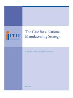 The Case for a National Manufacturing Strategy