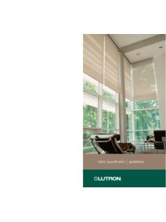 fabric specification guidelines - Lutron Electronics