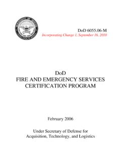 DoD FIRE AND EMERGENCY SERVICES …