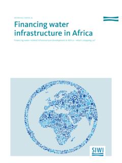 WORKING PAPER 24 Financing water infrastructure in Africa