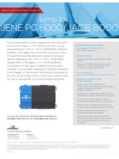 JENE PC 8000/JACE 8000 TRADE UP jump to JENE PC …