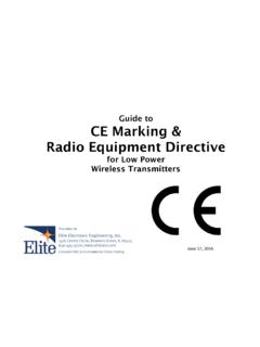 Guide to CE Marking &amp; Radio Equipment Directive