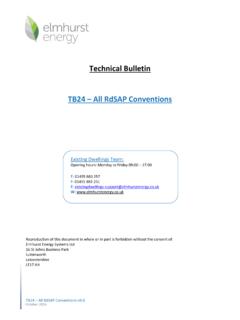 Technical Bulletin TB24 All RdSAP Conventions