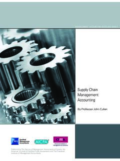 Supply Chain Management Accounting