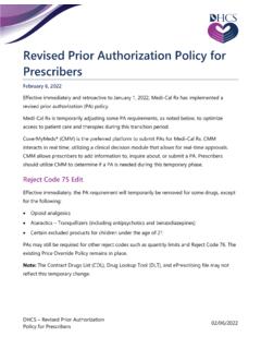Revised Prior Authorization Policy for Prescribers