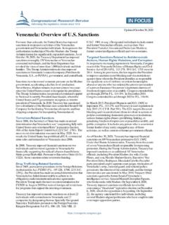 Venezuela: Overview of U.S. Sanctions