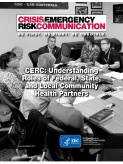 CERC: Understanding Roles of Federal, State, and Local ...