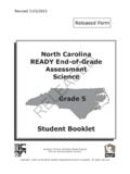North Carolina READY End-of-Grade RELEASED Assessment …