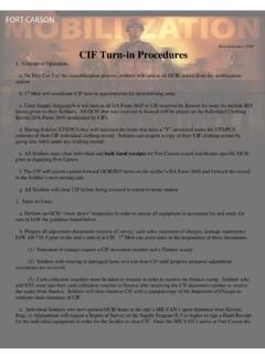 Revised January 2010 CIF Turn-in Procedures
